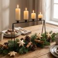 Kerzenständer Schwarz Kerzenhalter Adventskranz L38cm H31cm | Floristik24.de
