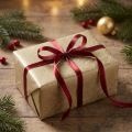 Satinband Dunkelrot Gold Weihnachtsband B6mm L50m | Floristik24.de