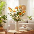 Kunstblume Gloriosa orange mit langen Stielen für Vasen 80cm 3St | Floristik24.de