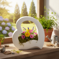 Herz Deko zum Bepflanzen und für Gestecke offen Moderne Herzform 19cm | Floristik24.de