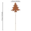 Gartenstecker Edelrost Hirsch Deko Stern Tanne H10/15cm 3 St | Floristik24.de