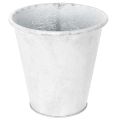 Floristik24 Gefäß mit Ornamenten, Pflanztopf, Metallübertopf Weiß Ø18,5cm H18cm