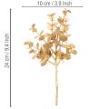 Kunstpflanze Eukalyptus Goldfarbener Deko Zweig für Tischdeko 24cm | Floristik24.de