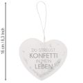 Geschenkanhänger Konfettiherz 9cm 6St | Floristik24.de