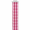 Geschenkband Karo Rot 15mm 20m | Floristik24.de