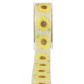 Floristik24 Geschenkband Sonnenblumen Gelb Schleifenband 40mm 15m
