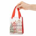 Weihnachtliche Geschenktüte mit Häusern und Tannenbaum 16cm 2St | Floristik24.de