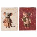 Geschenktüte mit Mausmotiv und Sternen für Weihnachten 24cm 2St | Floristik24.de