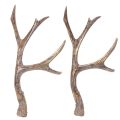 Floristik24 Deko Geweih künstlich Rustikaler Weihnachtsschmuck 29cm 2St