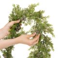 Künstliche Zypressengirlande mit Zapfen 180 cm für Tisch und Tür | Floristik24.de