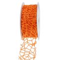 Floristik24 Gitterband Orange 40mm 10m