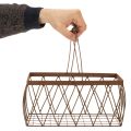 Gitterkorb Metall Korb Rost Optik 28x13,5x14cm 2St | Floristik24.de