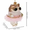 Katzen-Glasanhänger mit Tutu als Christbaumschmuck 11cm 2St | Floristik24.de