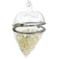 Glasherz zum Befüllen Hängedeko 7cm x 10cm klar 2St | Floristik24.de