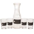 Floristik24 Glaskaraffe H27cm mit 4 Gläsern H11cm
