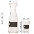 Glaskaraffe H27cm mit 4 Gläsern H11cm | Floristik24.de