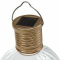 Solar-LED-Lampe Retro-Look Transparent Warmweiß Ø8cm