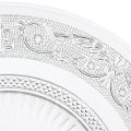 Glasteller auf Fuß Flache Glasschale mit Muster Klar Ø25cm | Floristik24.de