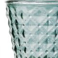 Floristik24 Pokal-Glas mit Fuß, Glas-Windlicht Ø11cm H15,5cm