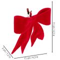 Dekoschleife Rot mit Clip Vielseitige Weihnachtsdeko 11cm 4St | Floristik24.de