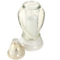 Grablicht Glas Herz Gravur Grablaterne Klar Ø11cm H26cm | Floristik24.de