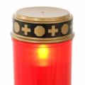 Floristik24 LED Grablicht Rot, Warmweiß Timer Batteriebetrieben Ø6,8 H12,2cm