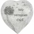 Floristik24 Grabschmuck Herz mit Spruch „Wir vermissen Dich“ 12cm 4St