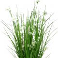 Floristik24 Grasbund mit Blüten Weiß 70cm