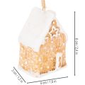 Lebkuchenhaus Keramik Hängedeko winterliche Weihnachtsdekoration 6cm 3St | Floristik24.de
