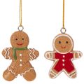 Floristik24 Deko Anhänger Lebkuchenmännchen als Christbaumschmuck 6cm 12St
