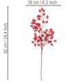 Künstlicher Hagebuttenzweig mit glänzenden Beeren 62cm | Floristik24.de