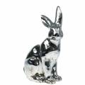 Floristik24 Hase Silber Antik H35cm Großer Dekohase für Schaufenster