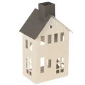Floristik24 Deko Haus aus Metall mit Schornstein und Fenster 24cm