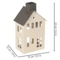 Deko Haus aus Metall mit Schornstein und Fenster 24cm | Floristik24.de