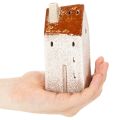 Keramikhaus Deko mit Schornstein Teelichthaus Herbst und Winter 13cm 2St | Floristik24.de