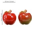 Herbstdeko Keramik Äpfel Tischdeko Rot Grün H9cm 2 St | Floristik24.de