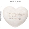 Herz Gedenkstein Grabherz mit Spruch 17cm | Floristik24.de