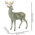 Hirschfigur Dekoration stehend detailreich 43cm | Floristik24.de