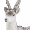 Deko Hirsch beflockt/beschneit 39cm | Floristik24.de