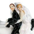 Floristik24 Hochzeitsfigur Brautpaar auf Motorrad 9 cm