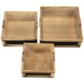 Holzkiste mit Tafel und Einsatz 3 Größen Set 30cm | Floristik24.de