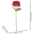 Künstliche Hortensie Blütenzweig Große Blüte 74cm | Floristik24.de