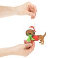Hund Weihnachtsanhänger Dekohänger Hund mit Schal und Mütze 12cm 2St | Floristik24.de