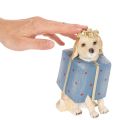 Dekofigur Hund sitzend Welpe im Geschenkpaket 20cm | Floristik24.de