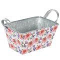 Floristik24 Jardiniere Frühling Blumenkasten Metall Deko 20×12,5×10cm