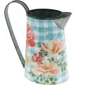 Floristik24 Blumenvase Deko-Kanne Metall Vintage Gartendeko Pflanzkübel H23cm