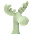 Kantenhocker Elch Deko beflockt Grün Braun Mint 31cm 3 St | Floristik24.de
