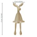 Kantenhocker Elch beflockt Kantensitzer Braun 31cm 3 St | Floristik24.de