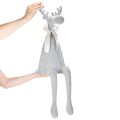 Dekofigur beflockt Elch mit Schleife Kantenhocker 80cm | Floristik24.de