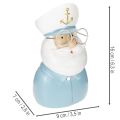 Kapitän Figur maritime Deko mit Brille und Mütze 16cm | Floristik24.de